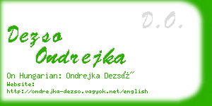 dezso ondrejka business card